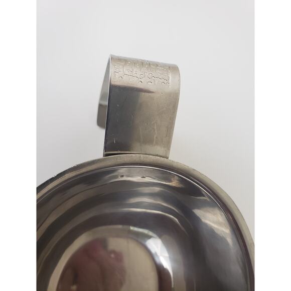 THC Korea Stainless Steel Gravy Sauce Dish Crosshatch Pattern # 44-1541 - Picture 4 of 10